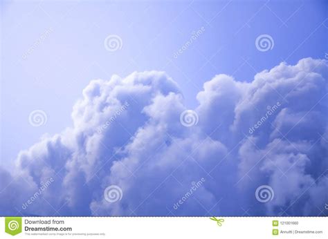 Lilac Sky Background With Cumulus Cloud Stock Photo Image Of Heaven