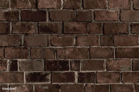 Dark Brown Brick Textured Background Vector Free Image By Rawpixel