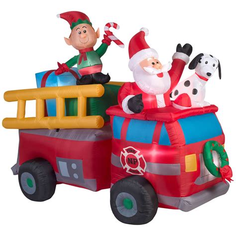 57ft Airblown Inflatable Christmas Santas Fire Truck Michaels