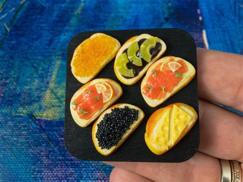 Miniature Realistic Handmade Polymer Clay Sandwiches Rminiworlds