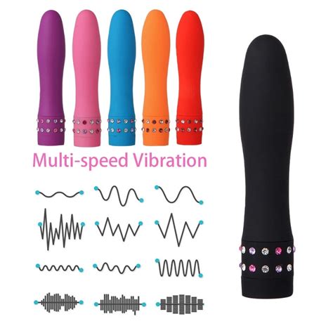 Colorful Multi Speed Vibrating Diamond Vibrators Bullet Sex Products Mute Vibration Jump Egg