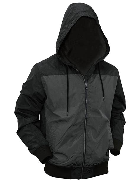 Mens Hooded Windbreaker With Images Casual Lightweight Jacket Mens