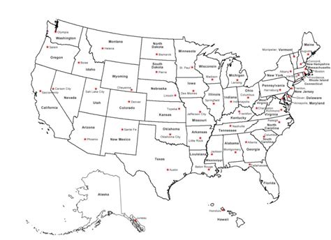 Map Usa States Major Cities Printable Map Printable Map Of The United