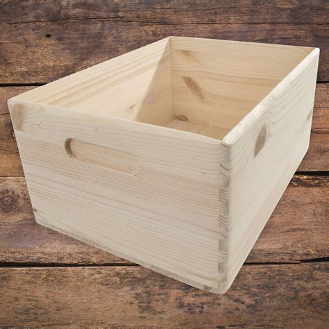 Wooden Open Decorative Storage Boxes 5 Sizes Small To Large