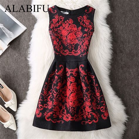 Summer Dress Women 2020 Sexy Vintage Casual Print Floral Jacquard A