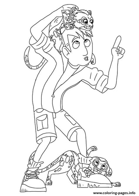 Wild Kratts Coloring Pages Printable Hakume Colors