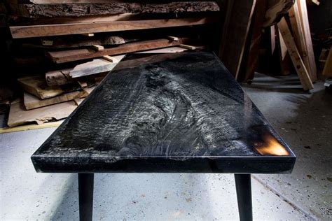 You can select from a gas or. Fire Epoxy Table | Charred wood, Diy resin table, Resin table