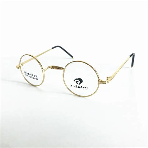 Vintage Small 40mm Round Eyeglass Frames Metal Full Rim Optical Rx Able Unisex Myopia Glasses In