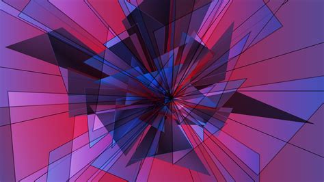 Violet Pink Black Digital Art Geometry Shapes Hd Abstract Wallpapers