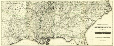 Old Railroad Maps United States Southern Railroads By