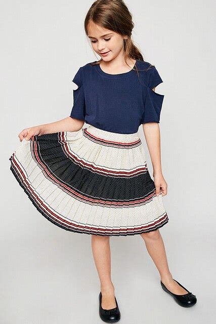 Teenager Striped Skirt Big Girls Dots Skirts 2018 Baby Girl Clothes