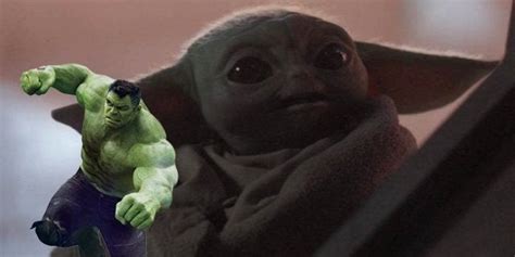 Someone Put Baby Yodas Head On Hulks Body And We Can Not Unsee This
