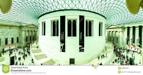 Il Corridoio Principale Di British Museum Londra Regno Unito Immagine