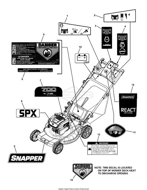 Snapper 7800707 SPXV2270 22 7 0GT 3N1 Self Propelled Mower Parts
