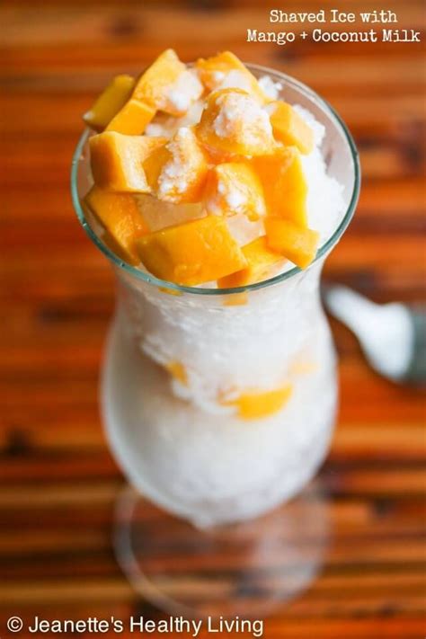 Hawaiian Shaved Ice With Mango And Coconut Milk Recipe Shaved Ice Recipe Icee Recipe