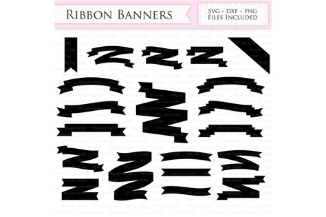 Ribbon Banners Svg Text Banners Cut Files By Svgartstore