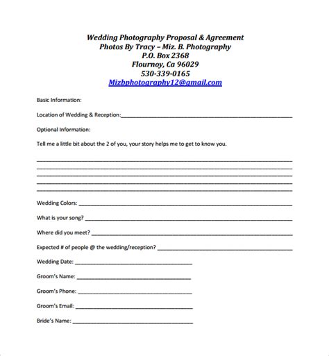 Shootdotedit shares tips with wedding photographers to grow their photography business and attract ideal clients by creating an effective business with a wedding photography business plan, you ensure that you are ready to handle the challenges that come as you grow your photography. Photography Proposal Template | Template Business