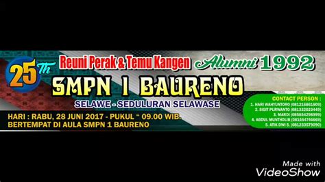 Reuni Perak Dan Temu Kangen Alumni 1992 Smpn 1 Baureno Bojonegoro Youtube