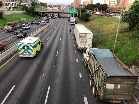 I 35 Reopens At 12th Street After Crash Involving Two Trucks Cleared
