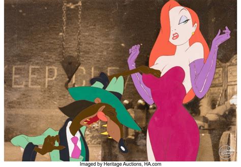 Who Framed Roger Rabbit Jessica Rabbit And Greasy Production Cel Walt