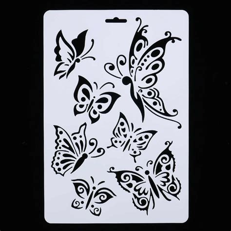 Diy Craft Butterfly Layering Stencils For Walls Painting Scrapbooking