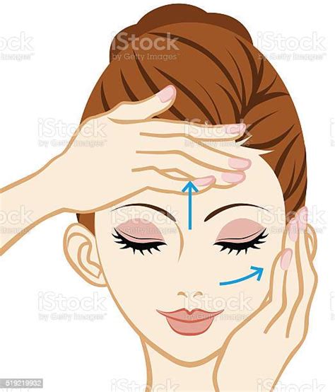 facial massage facial skin care stock illustration download image now massaging direction