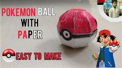 How To Make A Pokeball That Opens Pokemon Pikachu Paper Pokeball Youtube