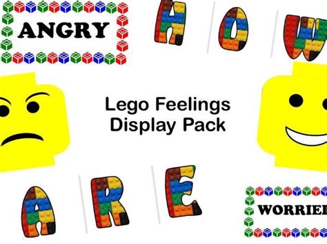 Lego Feelings Display Pack Teaching Resources
