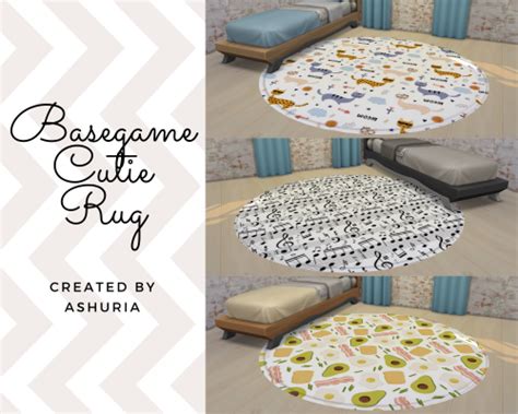 Ashuria Basegame Cutie Rugs The Sims 4 • 6 Swatches
