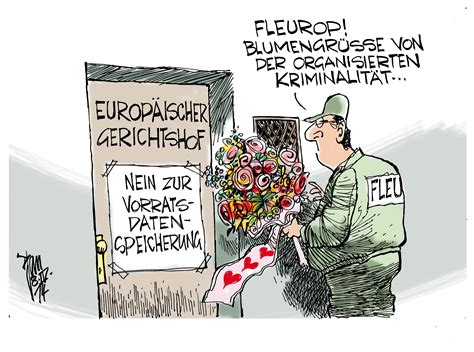 Aktuelle Karikaturen: Vorratsdatenspeicherung verstößt gegen EU-Recht