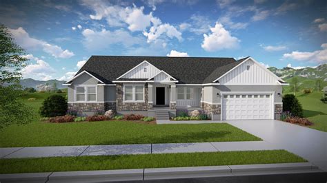 Rambler home plans tjb plan 2020072 main floor master suite angled 4 car garage sunroom and office tjb homes dream house plans and search results. Olivia (With images) | Rambler house plans, Basement house plans, Rambler house