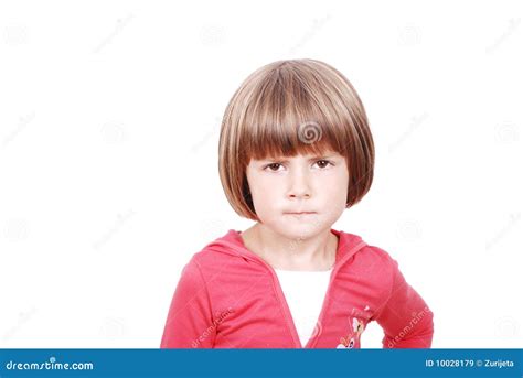 Portait Of Beautiful Serious Little Girl Stock Image Image Of Girl