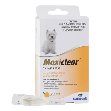 Buy Moxiclear For Small Dogs 4 10 Kg Apricot 3 Pack Online