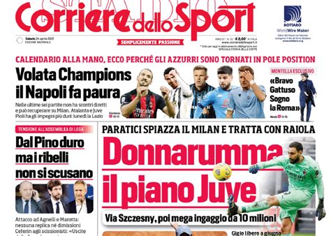 €300th.* apr 12, 1992 in gragnano, italy. 'Donnarumma, the Juve plan', 'Ultimatum for 4' - Today's ...