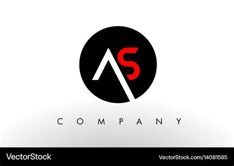 As Logo Letter Design Royalty Free Vector Image