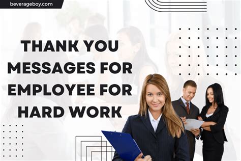 60 Thank You Messages For Employee For Hard Work Beverageboy