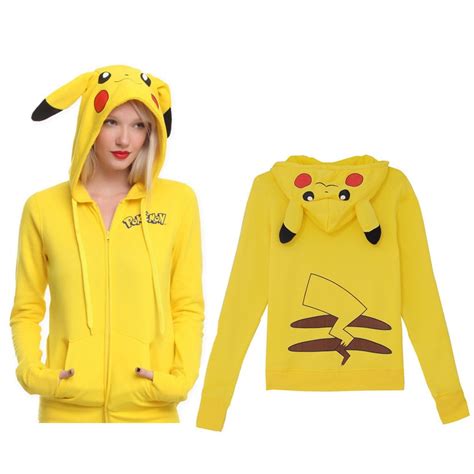 Japan Anime Cool Pokemon Pikachu Hoodie Hoody Cosplay Costume Clothes