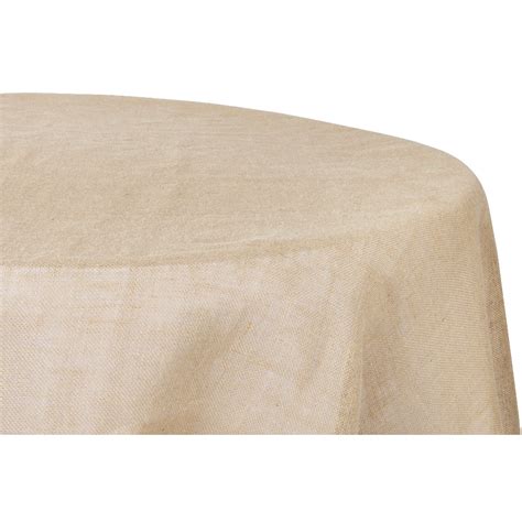 Burlap 132 Round Tablecloth Natural Tan Cv Linens
