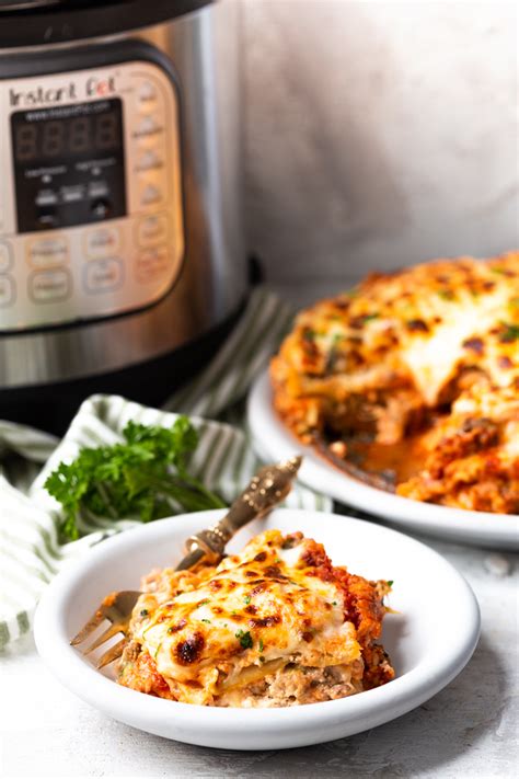If you still have the box, it has the party size lasagna with meat & sauce. Instant Pot Lasagna - Easy Peasy Meals