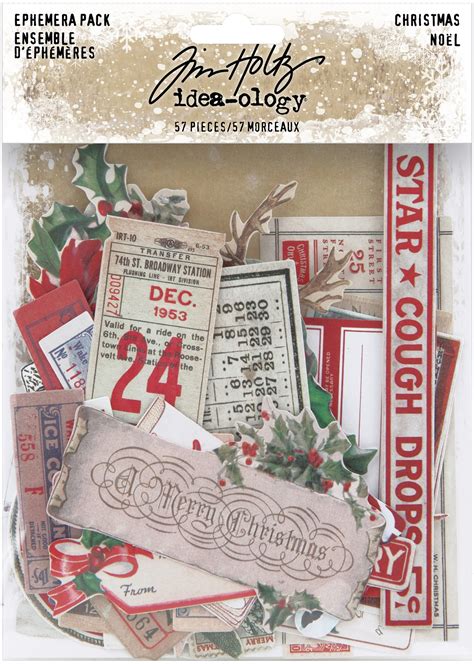 Idea Ology Ephemera Pack 57pkg Christmas 040861940862