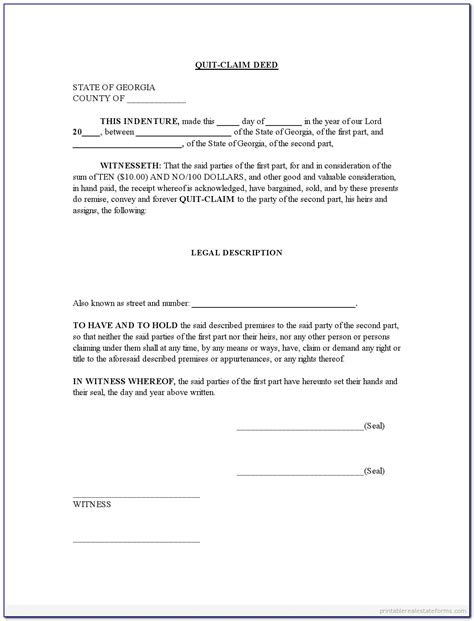 Broward County Quit Claim Deed Form