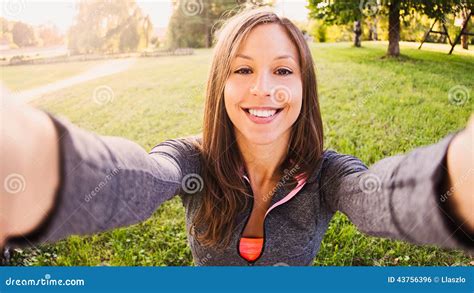 Selfie Stock Photo Image Of Mobile Happy Beautiful 43756396