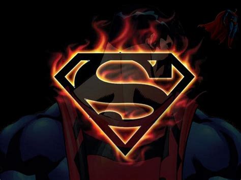 Superman On Fire Wallpaper