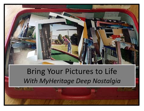 Using an app from genealogy company myheritage and a feature called deep nostalgia, they're able to turn headshots into short, animated clips that show the people in them moving and blinking. | MyHeritage Deep Nostalgia Brings Pictures to Life