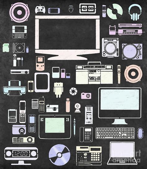 Gadgets Icon Digital Art By Setsiri Silapasuwanchai