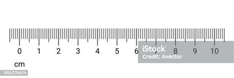 10 Cm Lineal Messwerkzeug Mit Zahlen Skala Vektorcmdiagramm Mit
