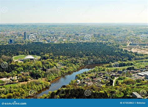 Vilnius City Capital Of Lithuania Aerial View Stock Image Image Of