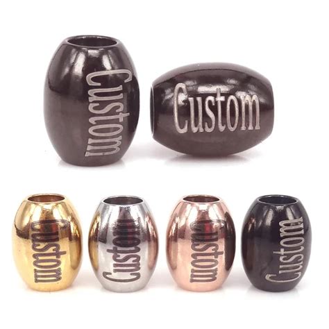 Customized Etched Logo Beadscustomer Engrave Bead Fit Personalized