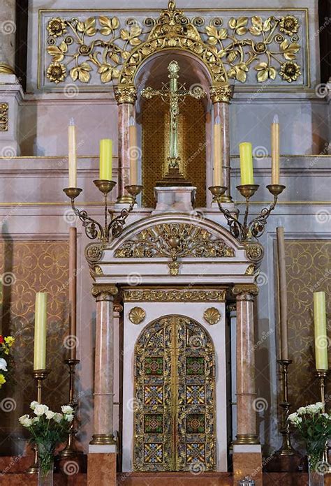 Tabernacle On The Main Altar In Basilica Of The Sacred Heart Of Jesus