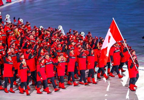Canada Olympic Team Marched Into The PyeongChang Olympics Opening Ceremony At Olympic